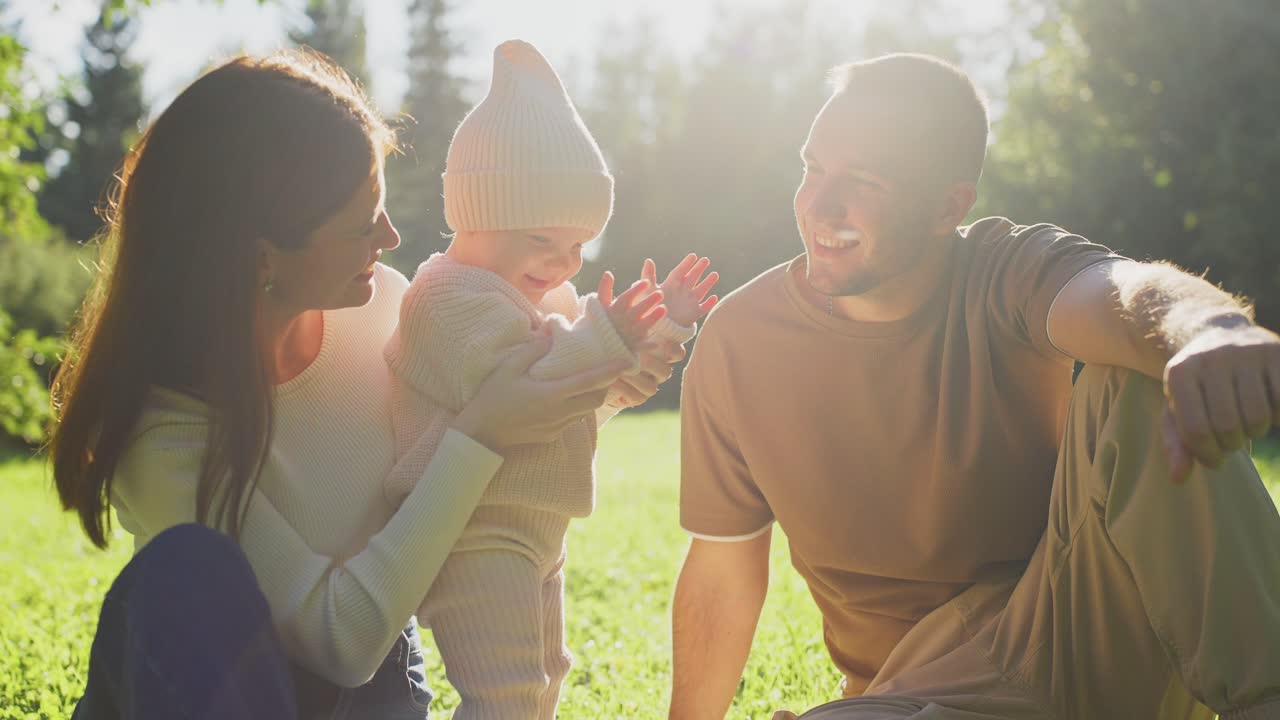 Family enjoying time in a park