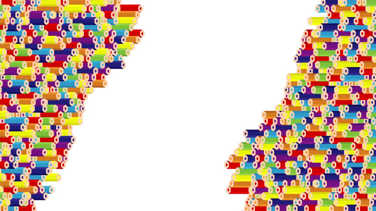 3d 가상 이소메트릭 셔플 웨이브 패턴, 교육 또는 비즈니스 서류 개념 디자인 일러스트레이션, 색 배경에 원활한 루핑 애니메이션, 복사 공간