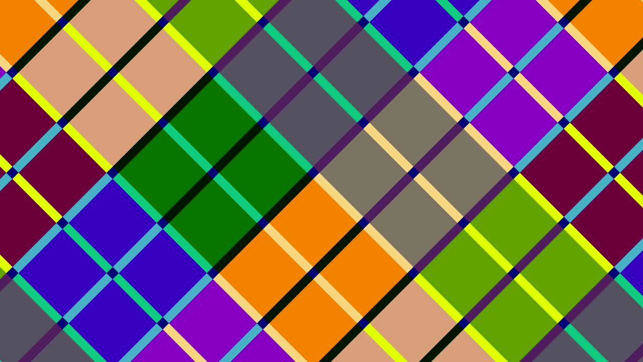 patrón gráfico de video 2d con rombos moviéndose hacia la parte inferior derecha.