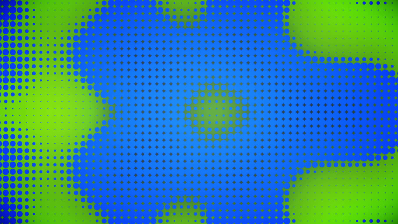 video de puntos azules y verdes