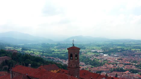 mondovi cathedral and bell tower in piedmont region of italy