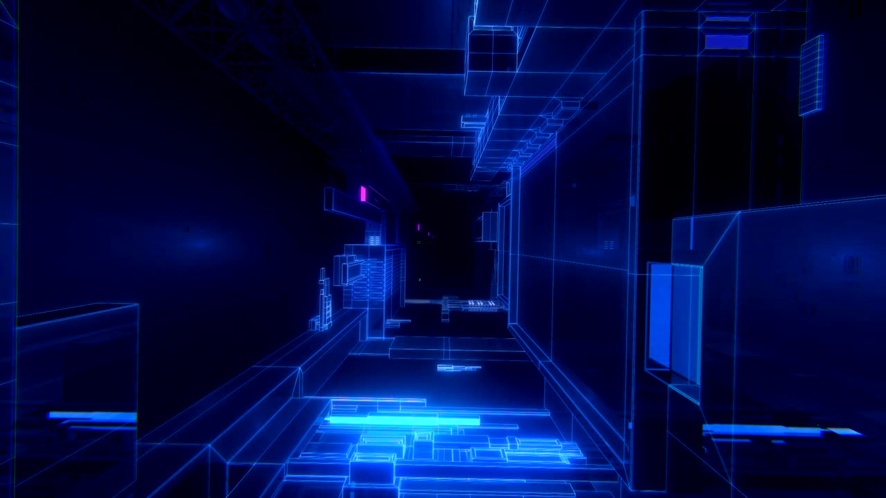 el bucle del túnel de techno vj