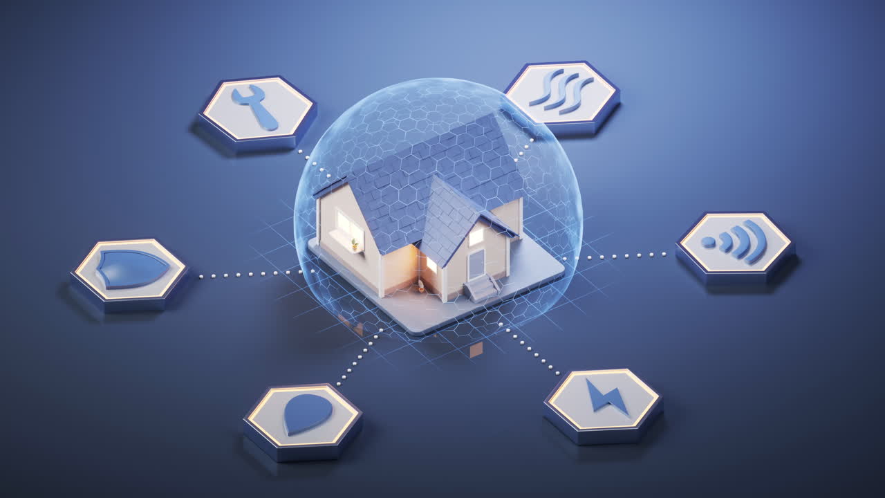 부동산 및 부동산 관리 개념, 3d 렌더링