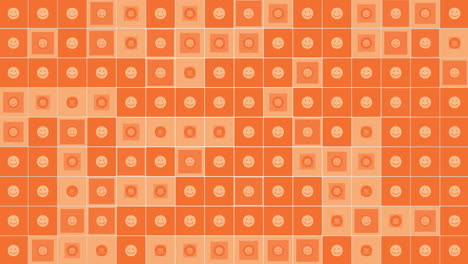 Social-Smile-Netzwerk-Icons-Muster-Auf-Orangefarbenem-Hintergrund