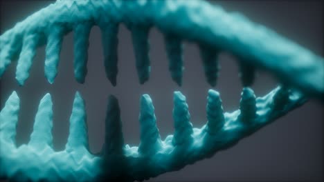 bright particulate 3d rendered dna