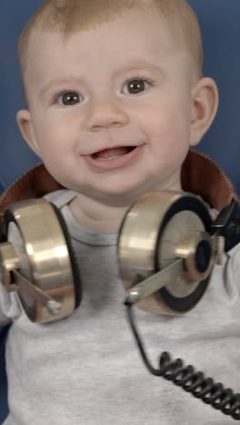 Baby-Mädchen-DJ-Mit-Kopfhörern