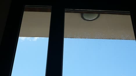 window view with rain drops