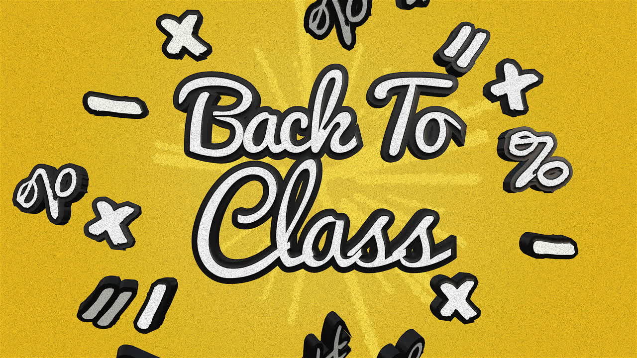 수학 기호가 있는 백 2 클래스