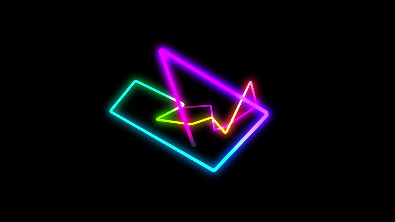 Colorful glowing lines draw in undefined space.