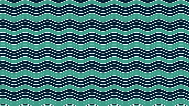 Motivo grafico video 2D con un effetto onda orizzontale che si muove verso sinistra