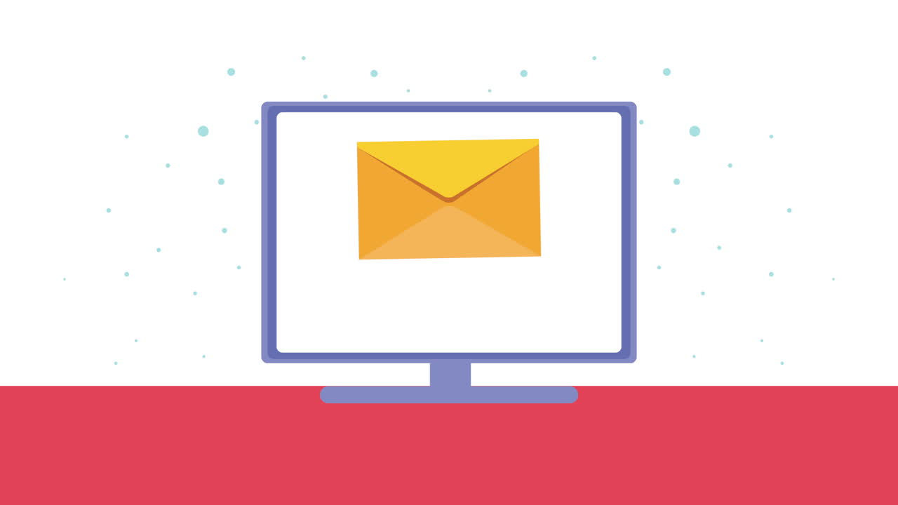 컴퓨터 화면에 있는 이메일