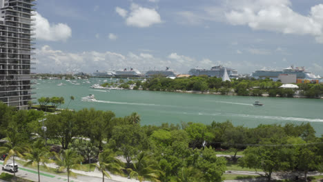 miami condo overlooking cruise ships