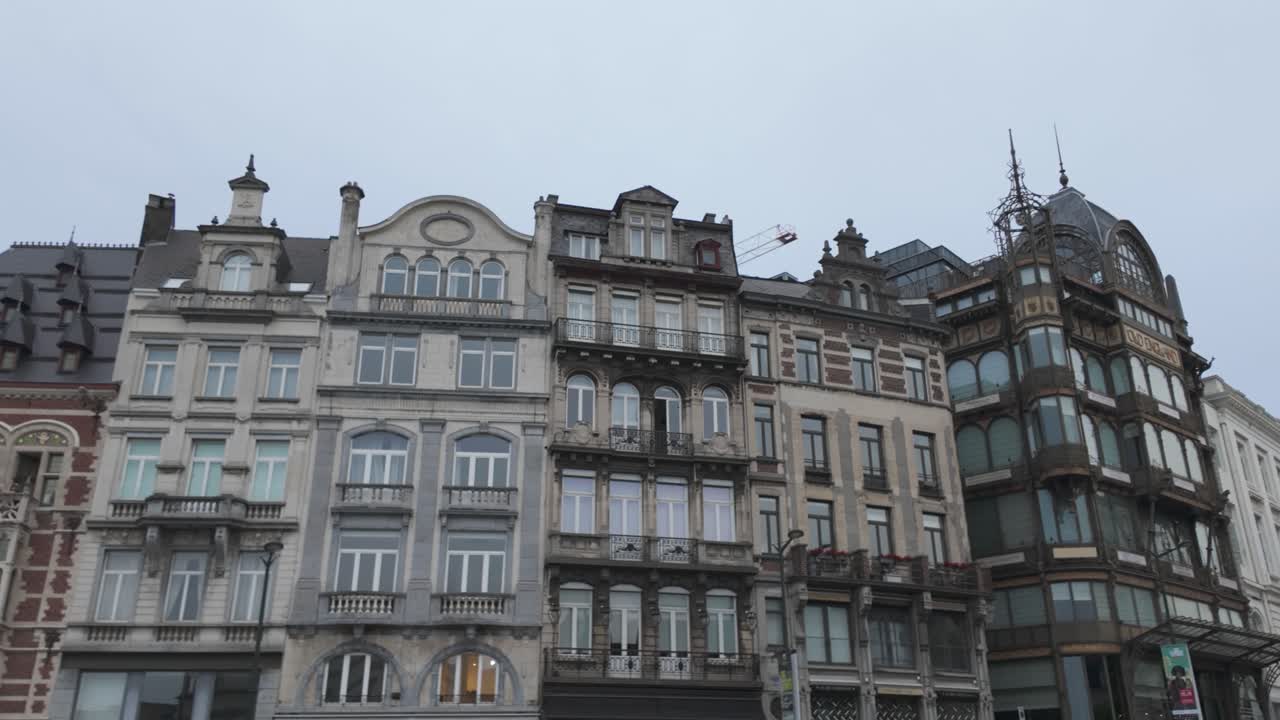 Elegant historic buildings in Brussels near the Musical Instruments Museum