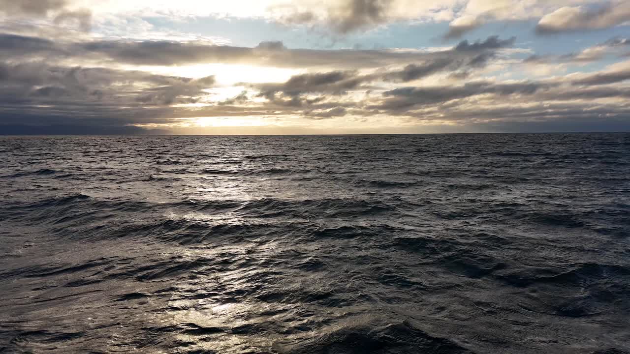 Sunset over the Pacific ocean in south British Columbia in Canada.