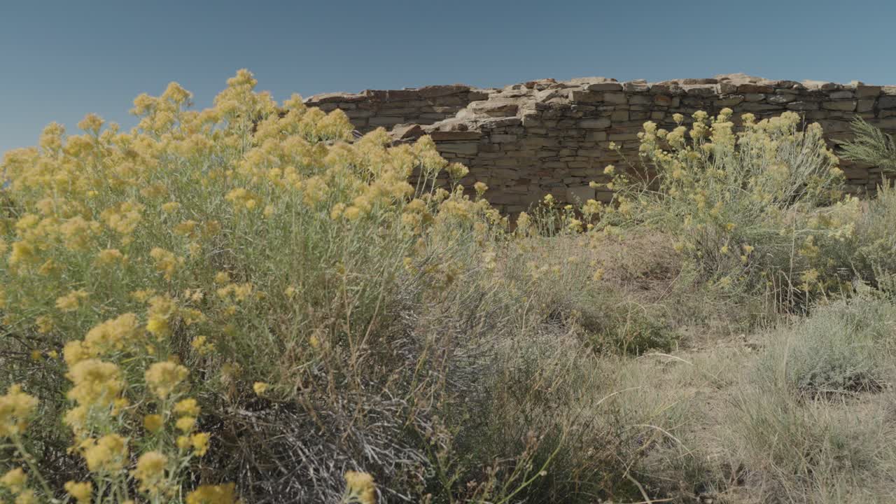 사막 에 있는 고대 유적 들