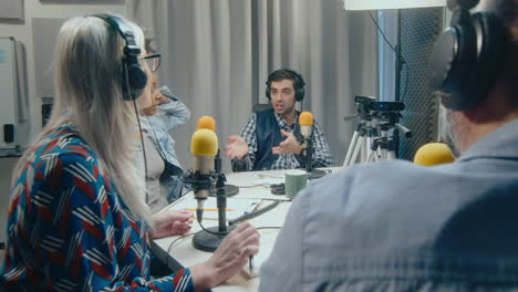 podcast recording session