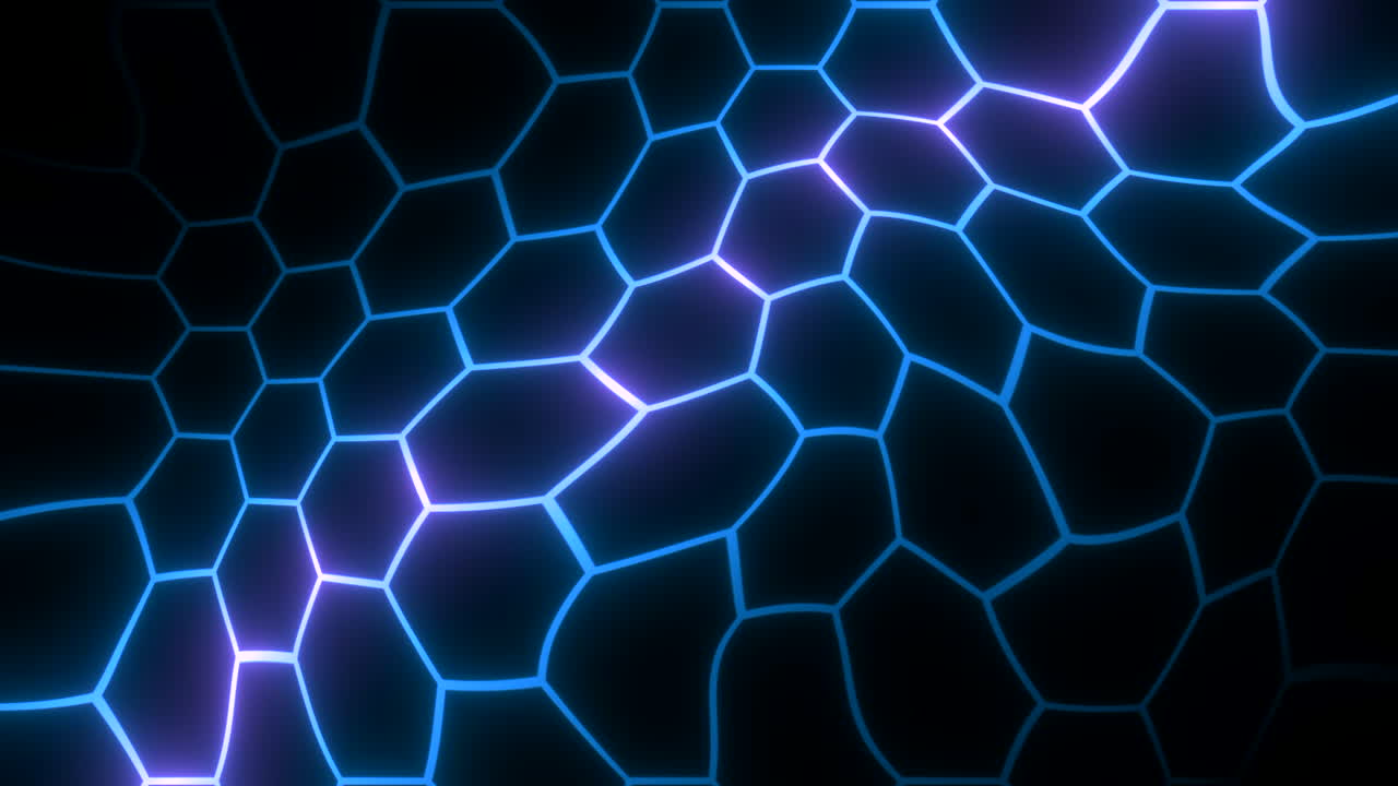 Abstract Glowing Hexagon Pattern