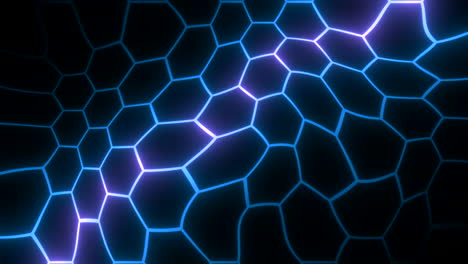 abstract glowing hexagon pattern