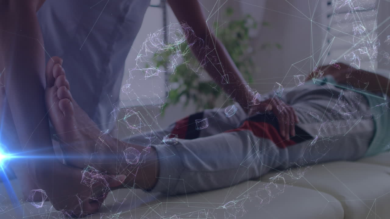 animación de conexiones a través de diversos ejercicios de médicos y pacientes