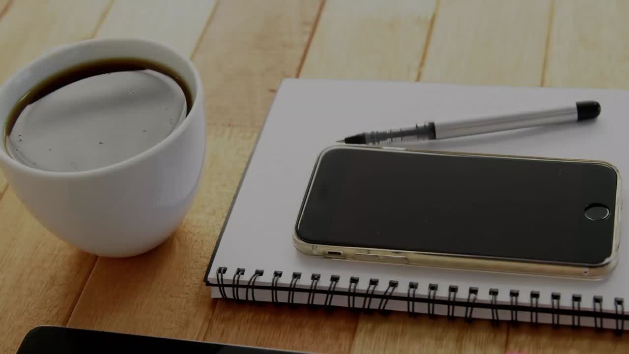 Animation of online digital icons over smartphone