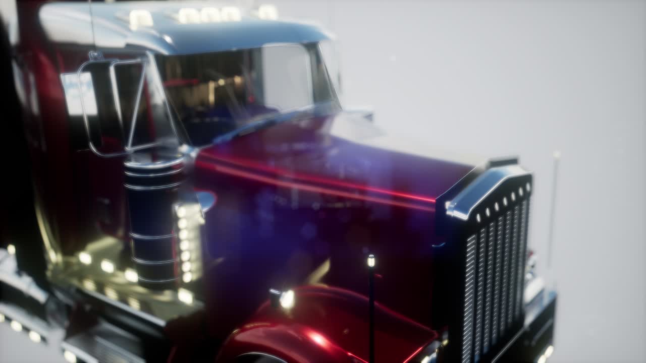 밝은 미국 트럭 트랙