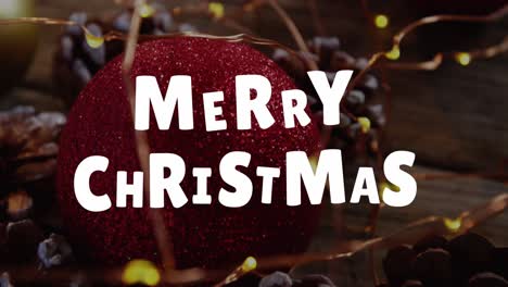 Animation-of-merry-christmas-text-over-christmas-decorations