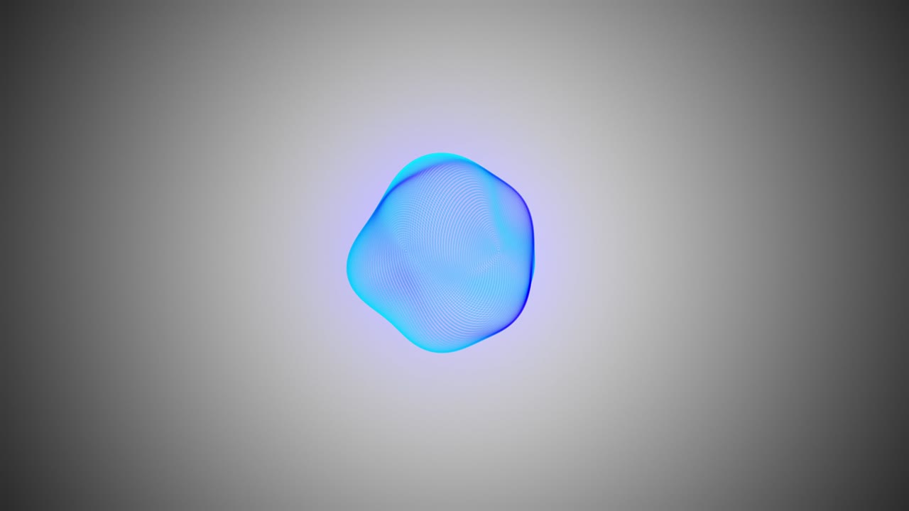 metamorphose of amorphous sphere, spherical ondulation, abstract animation of future shape