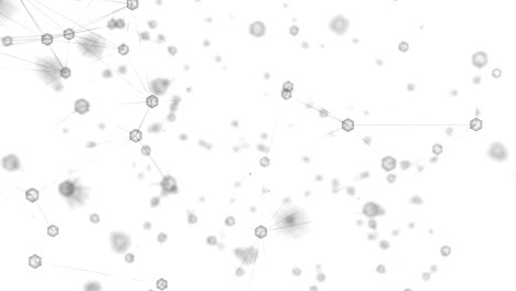 poligonal abstracta con puntos y líneas de conexión de red espacial