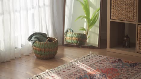 Bright interior with decorative elements