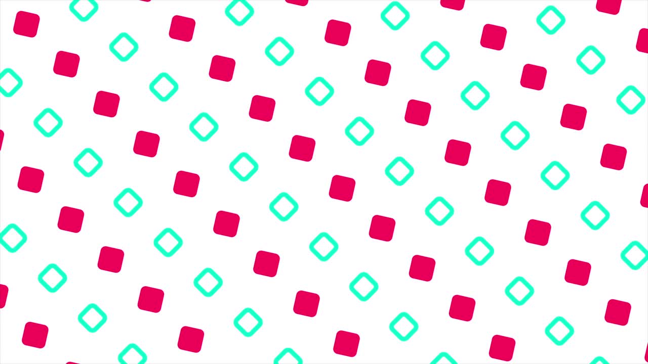 Animated Geometric Pattern of Pulsing Colorful Squares