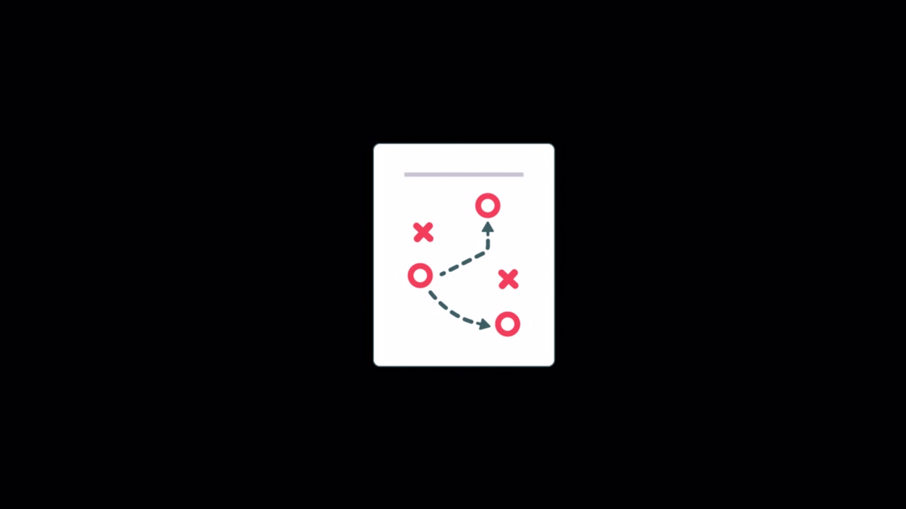 Animated Strategic Plan Diagram with X's and O's