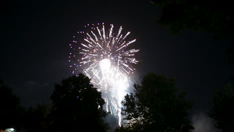 grandes fuegos artificiales explotando en el cuarto de julio en hd
