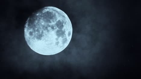 céu nocturno iluminado pela lua