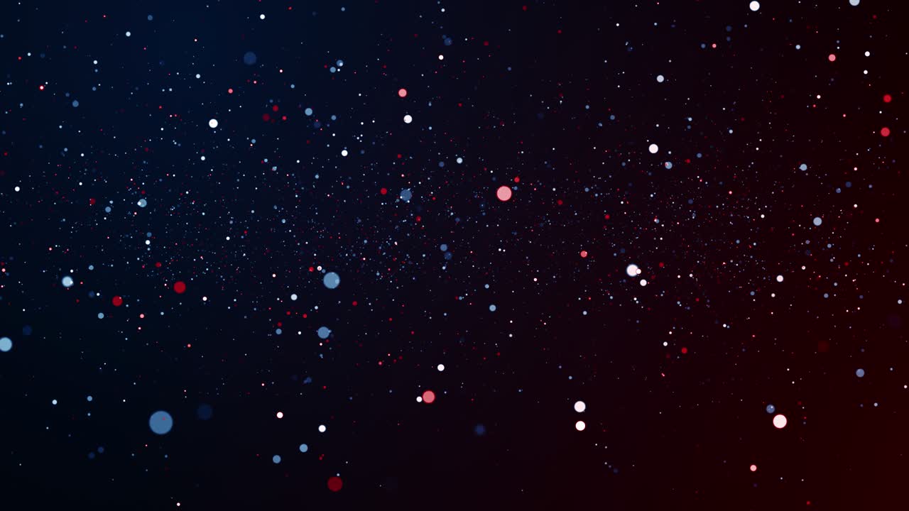 Partikler blå rød event spill trailer titler filmatisk konsertscene bakgrunnsloop.