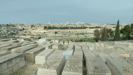 the jewish cemetery mount of olives. ntsc. 4k