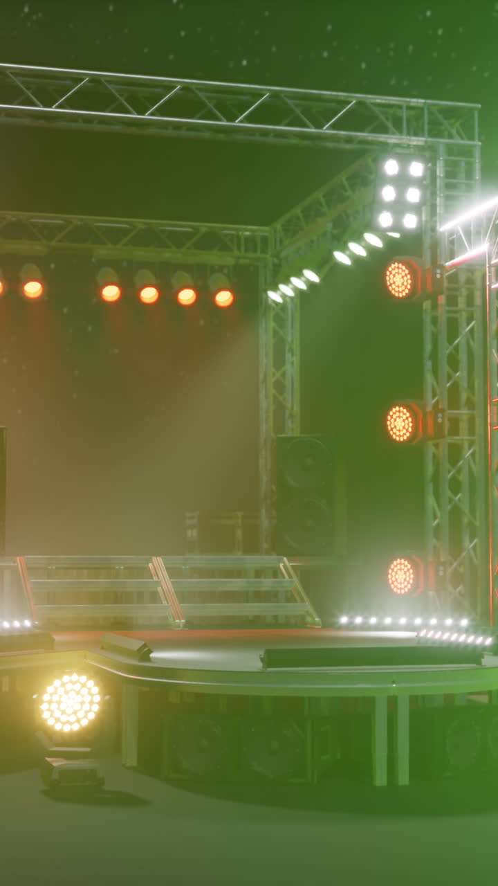 Empty Concert Stage with Lights