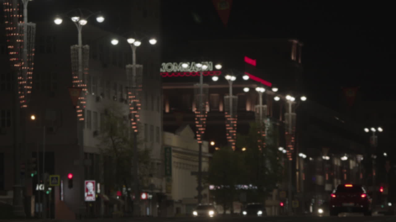 ночной город уличная сцена