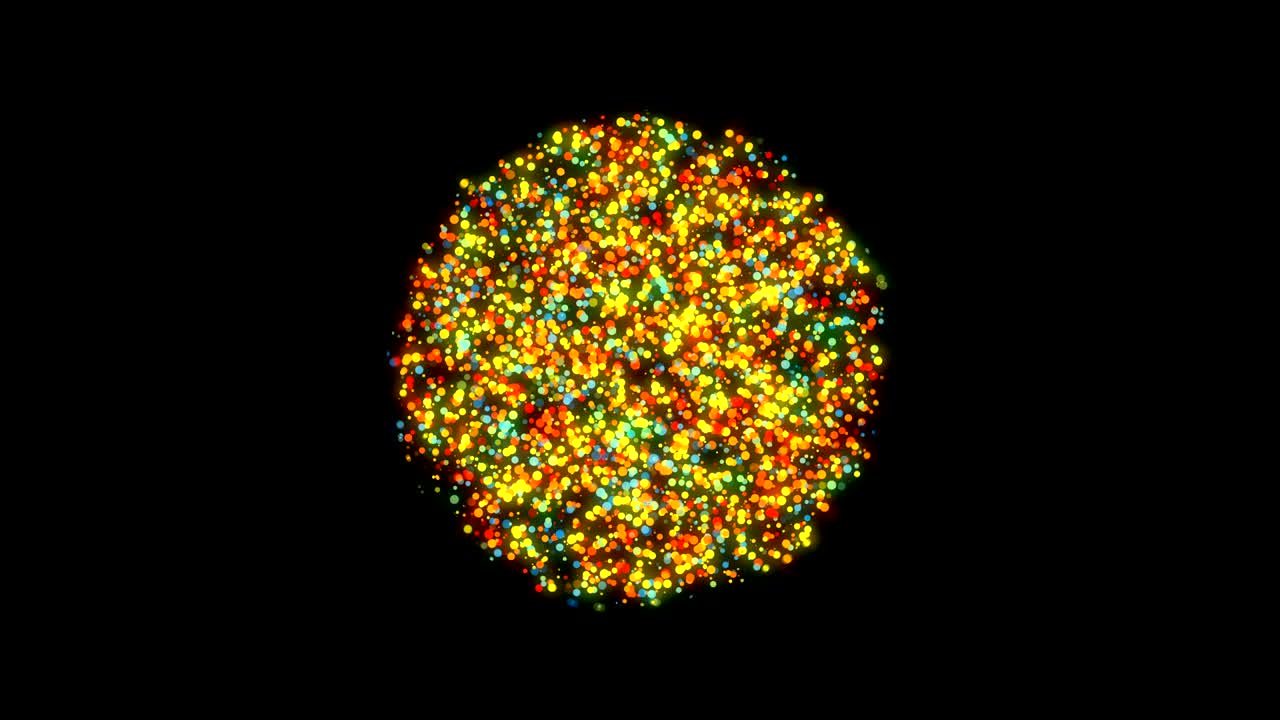 esfera de partículas coloridas. fondo digital abstracto