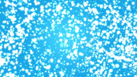 partículas de color azul