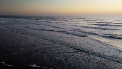 coastal waves at sunset