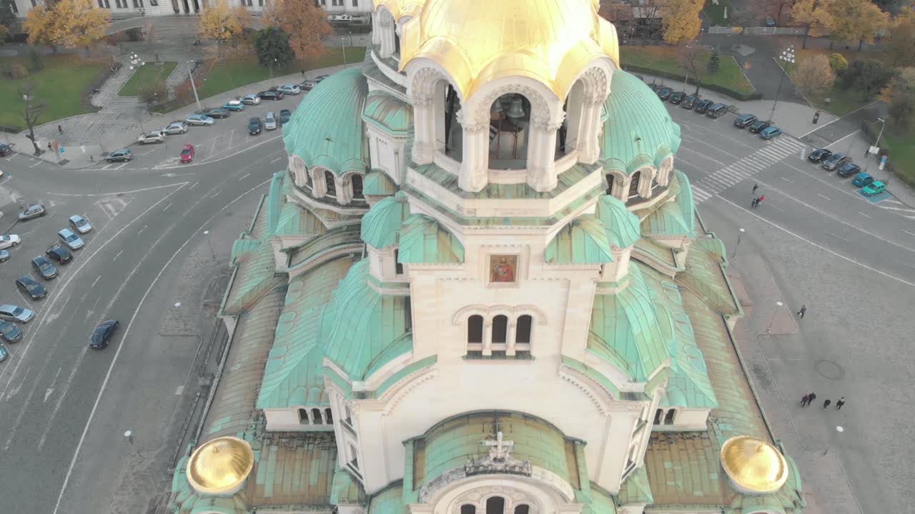 собор святого александра невского в софии, болгария - вид с воздуха