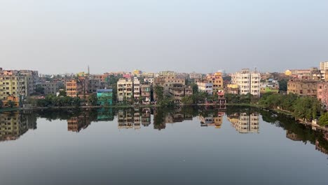 day view of riverside apartments in kolkata, india