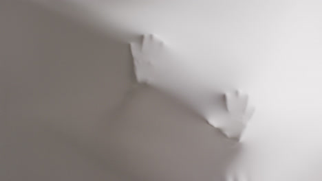 video of shapes of hands and head moving on white background