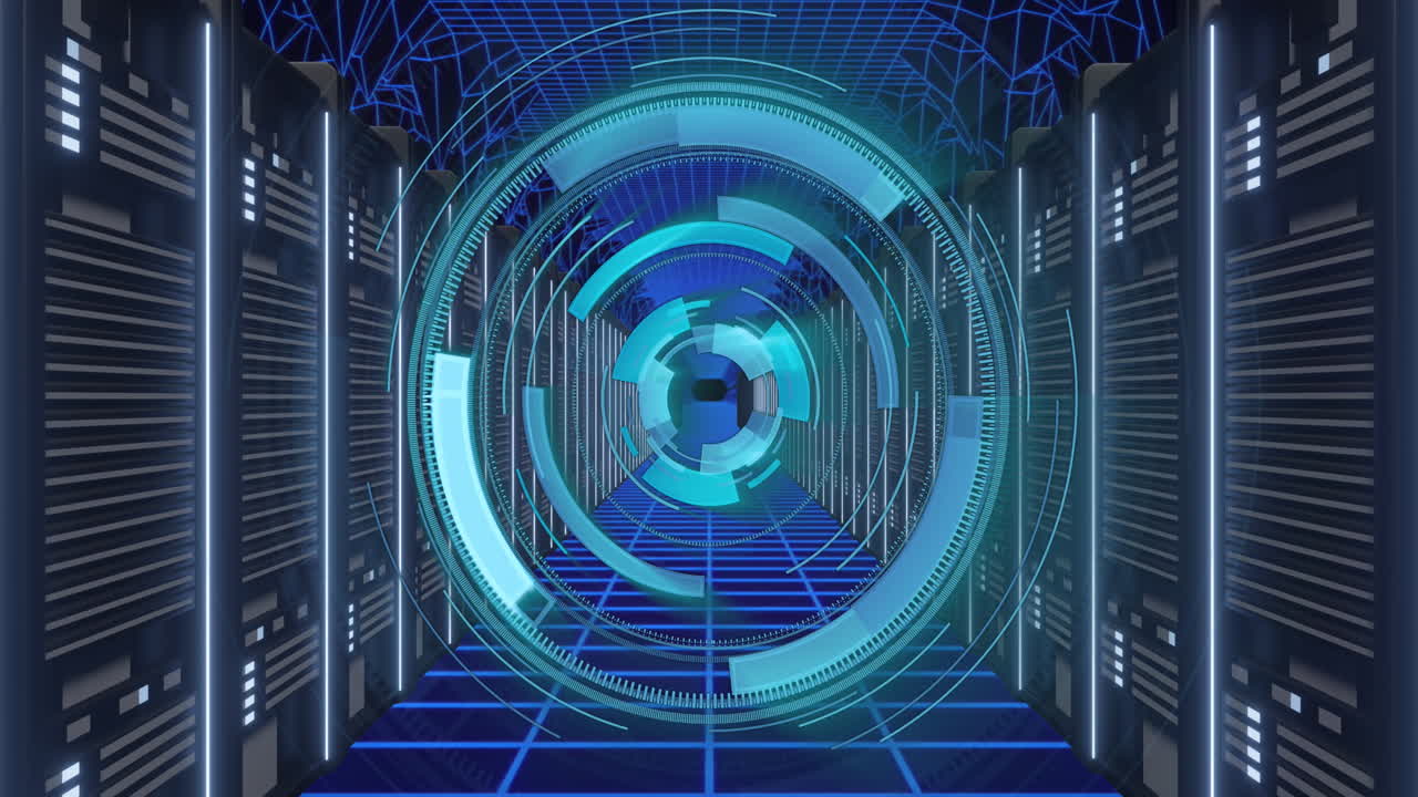 Animation of data processing over computer servers