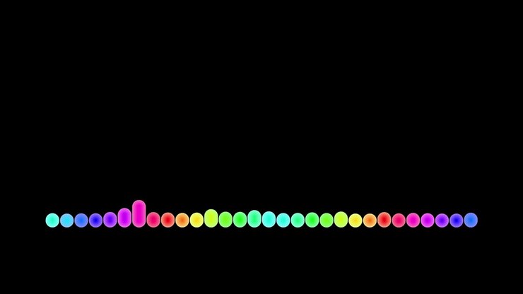 4k Abstract audio visualizer equalizer.
