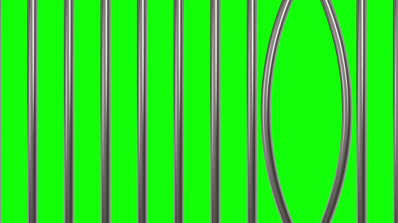 Broken prison bars motion background. Way out to freedom concept animation video