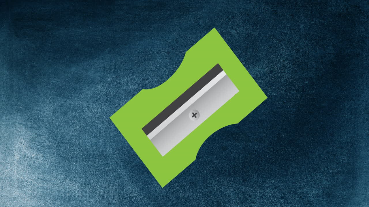 검은색 배경 위에 연필 날카로운 디지털 아이콘의 애니메이션