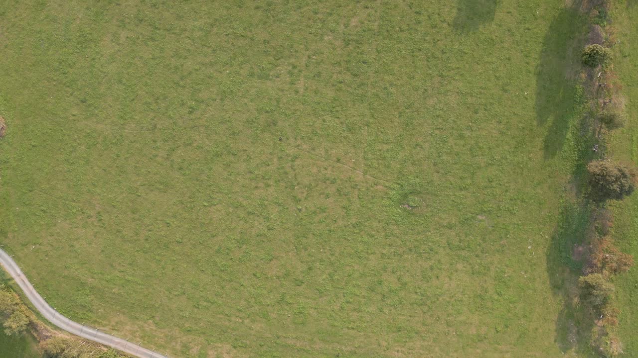 Fly over of mining sinkhole at Altenberg, Saxony with drone