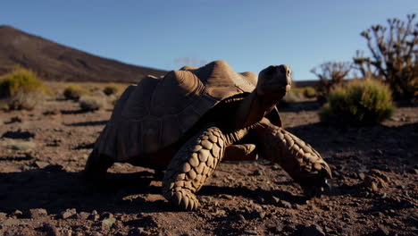 galapagos tortoise in its natural habitat