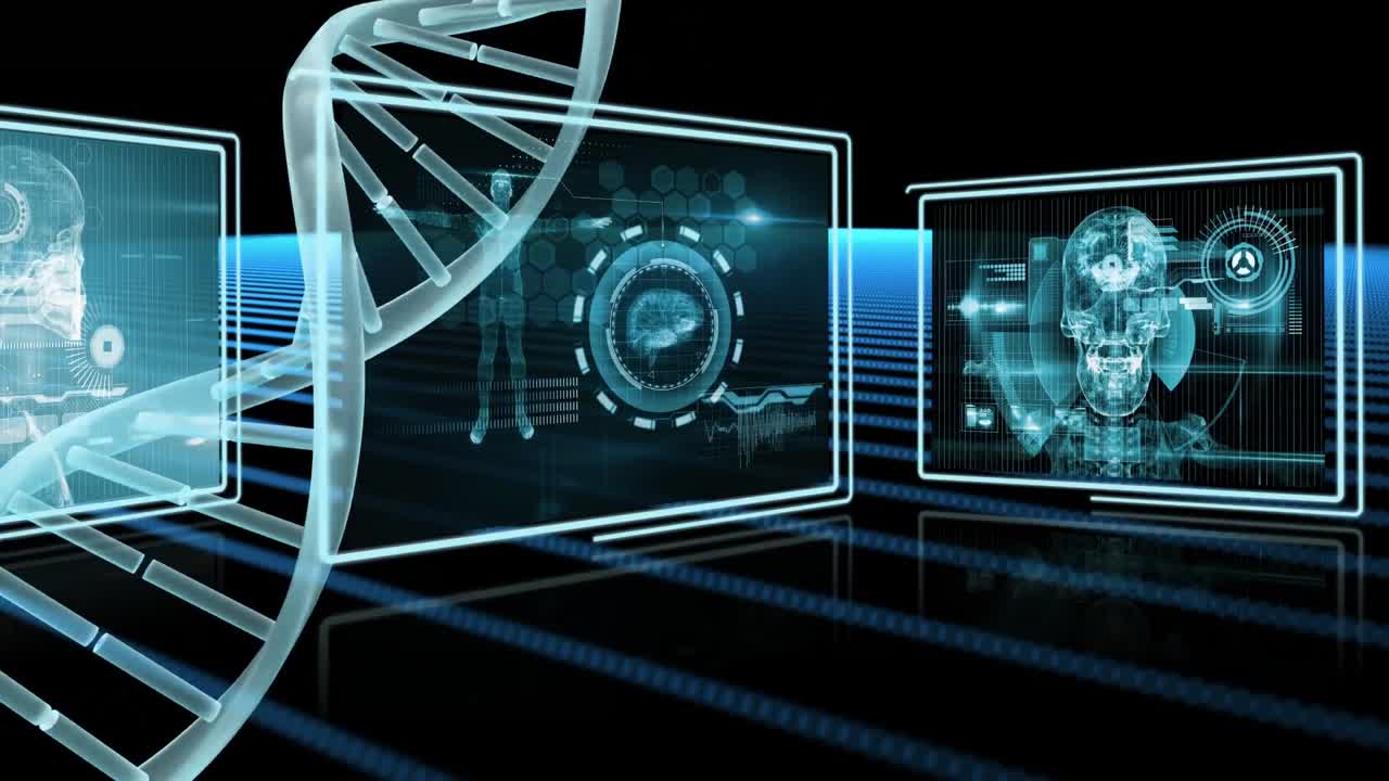 adn de doble hélice giratoria